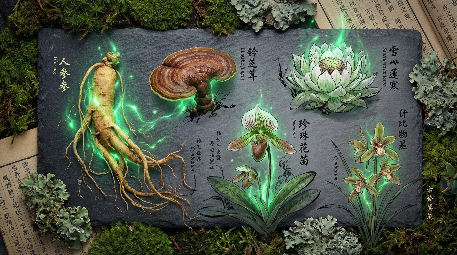 玩物社区植物视频-中药珍贵药材植物视频演示